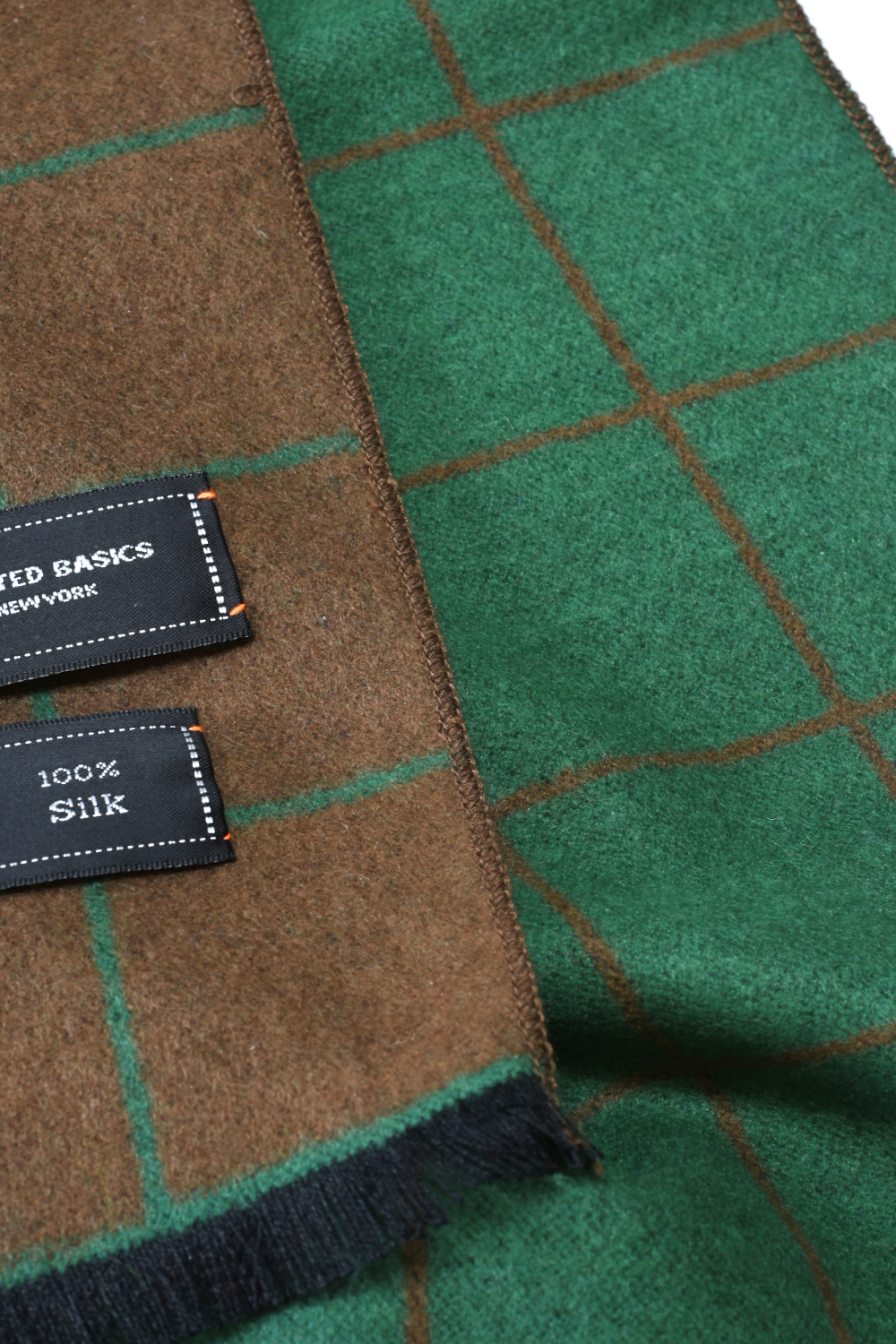 Curated Basics - Brushed Silk Window-Pane Scarf
