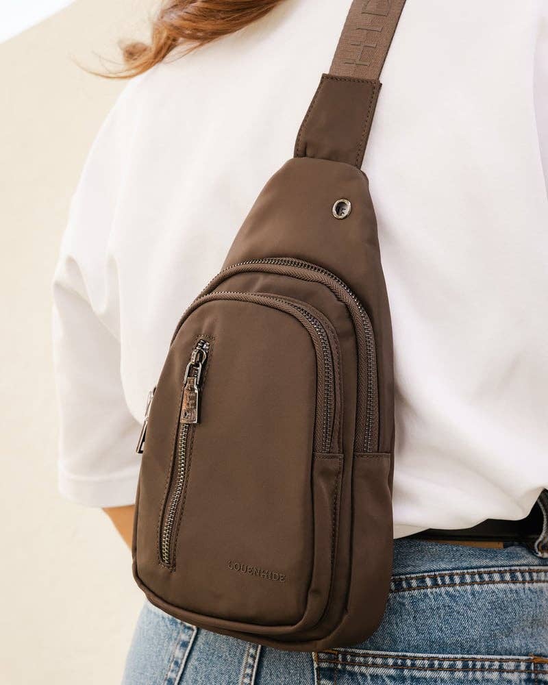 Louenhide - Boyd Nylon Sling Bag - Chocolate