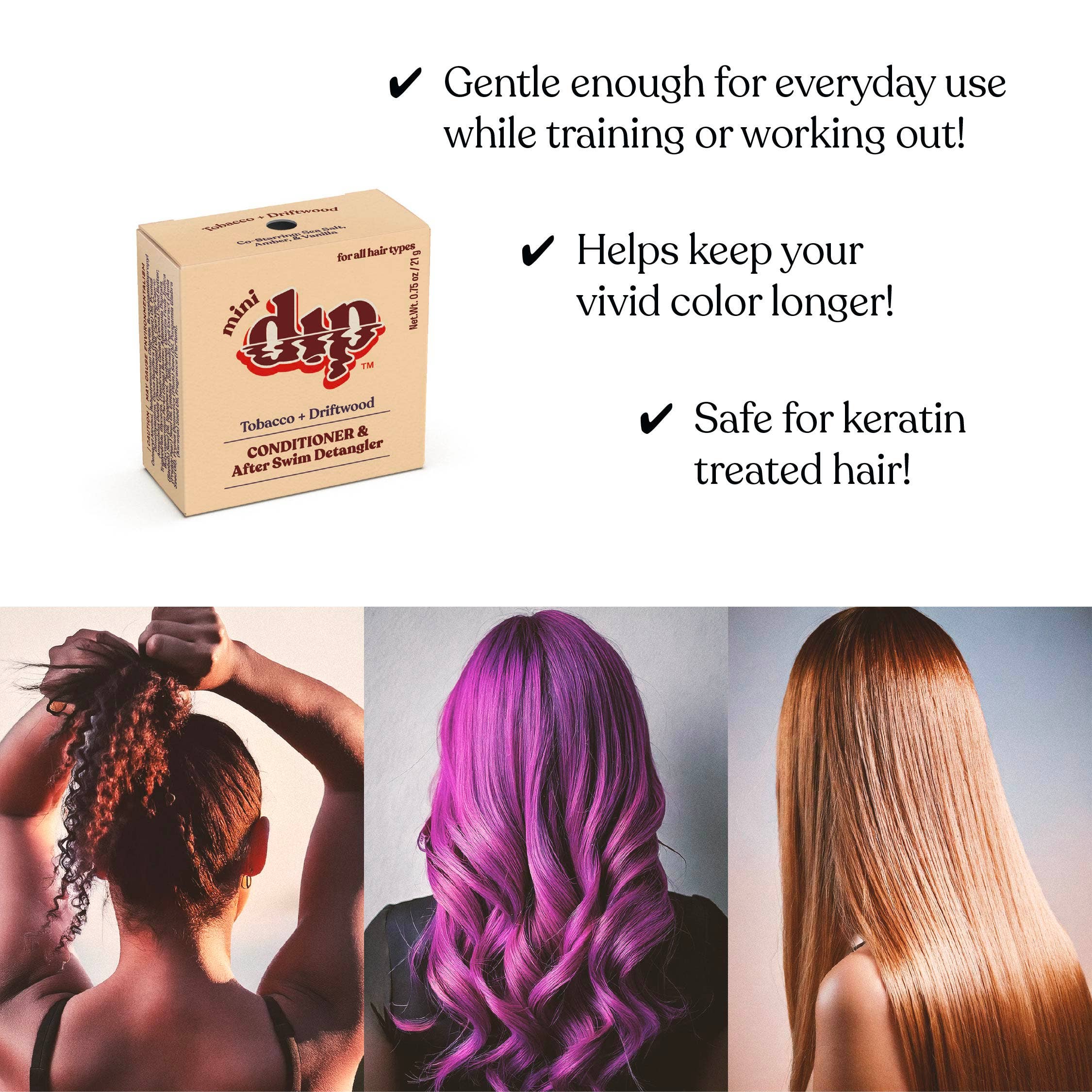 Dip - Mini Dip Shampoo Bar: Color Safe, Everyday - Tobacco & Driftwood