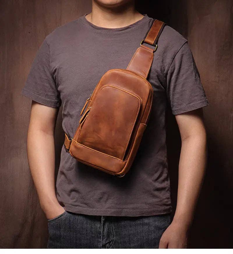 Steel Horse Leather - Erling Leather Sling Bag | Crossbody Leather Pack