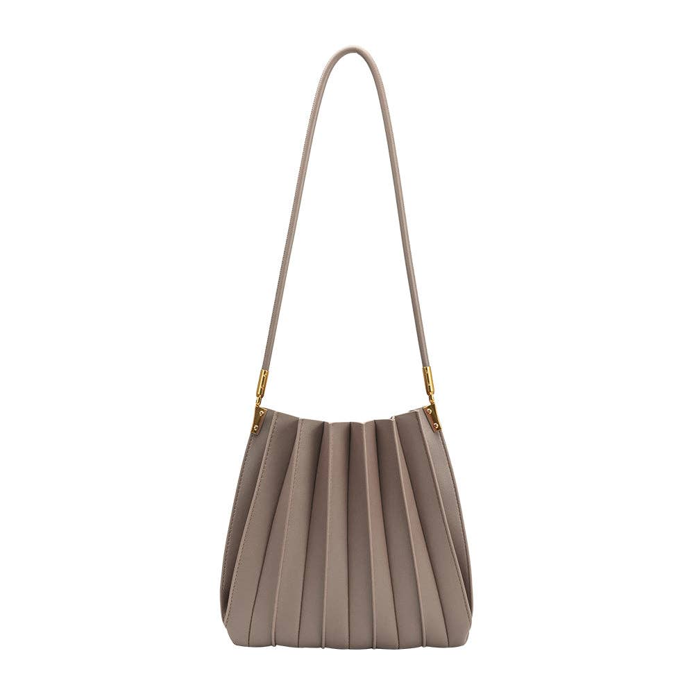 Melie Bianco - Carrie Mushroom Pleated Vegan Shoulder Bag