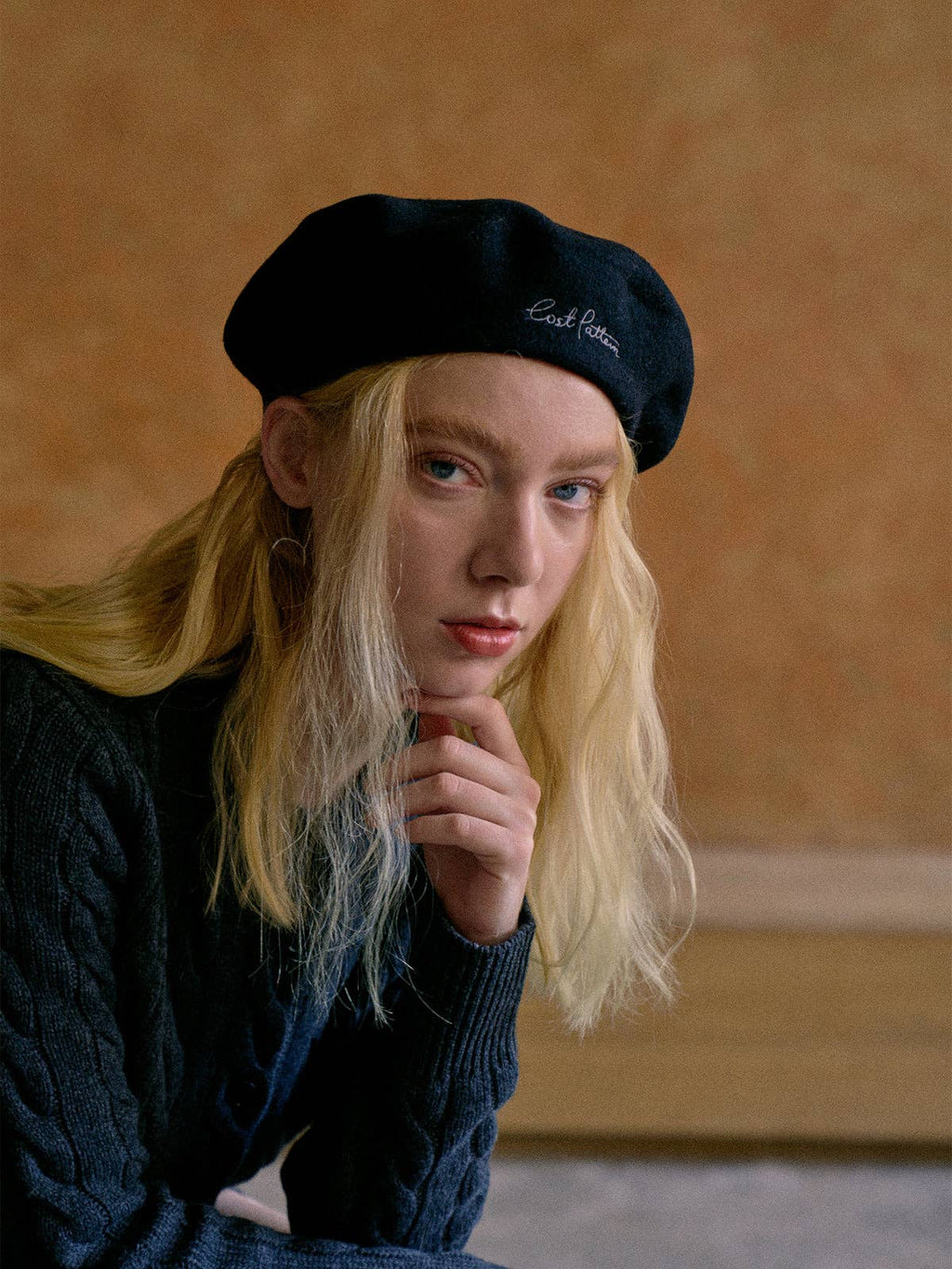 Lost Pattern NYC - "Bon Chic" Wool Beret - Black