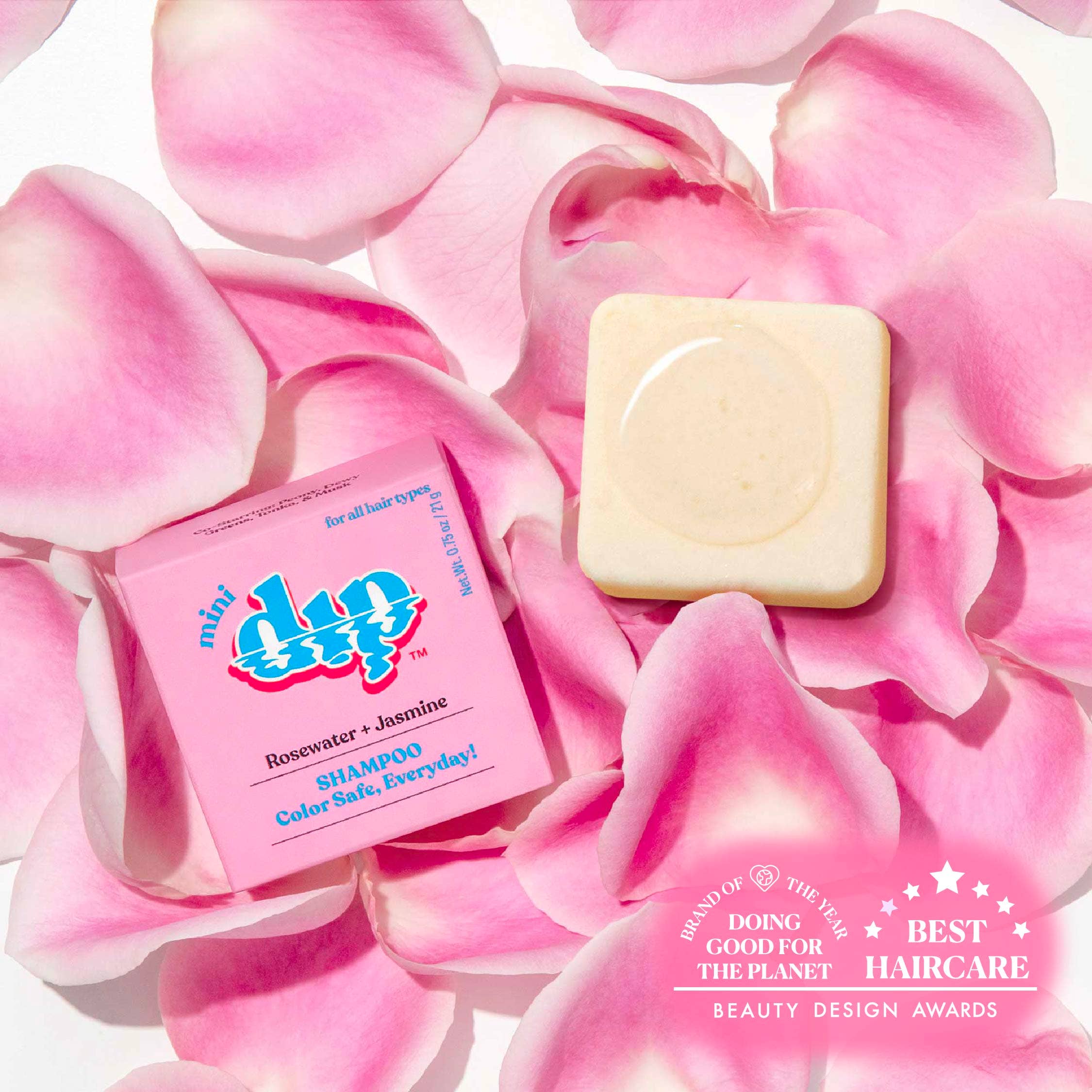 Dip - Mini Dip Shampoo Bar: Color Safe, Everyday - Rosewater & Jasmine