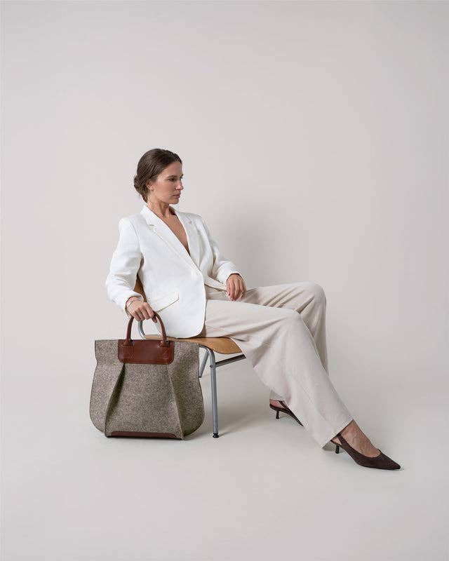 Graf Lantz - Frankie Merino Wool Tote - Ash Brown Sienna