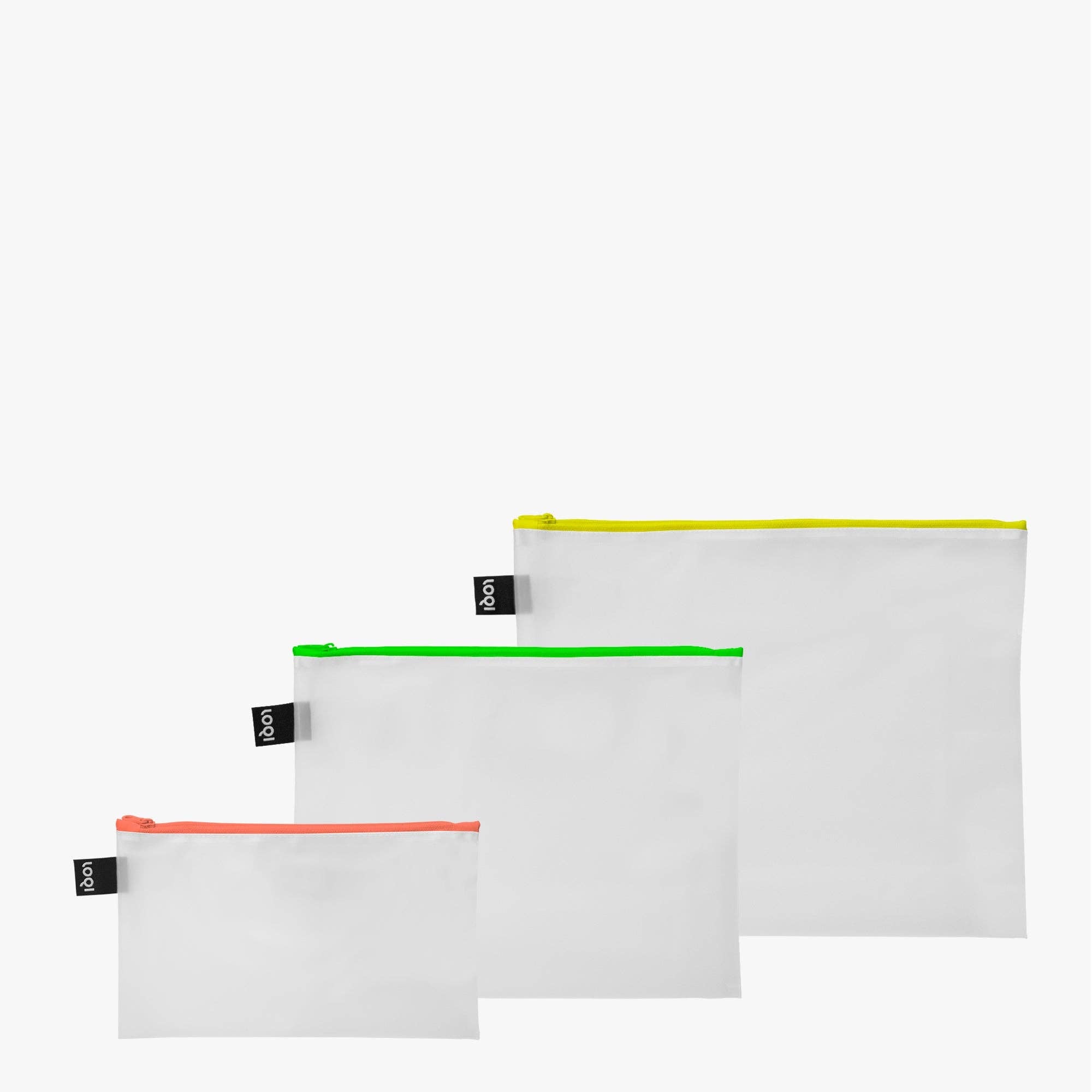 LOQI LLC - TRANSPARENT Milky Neon Zip Pockets