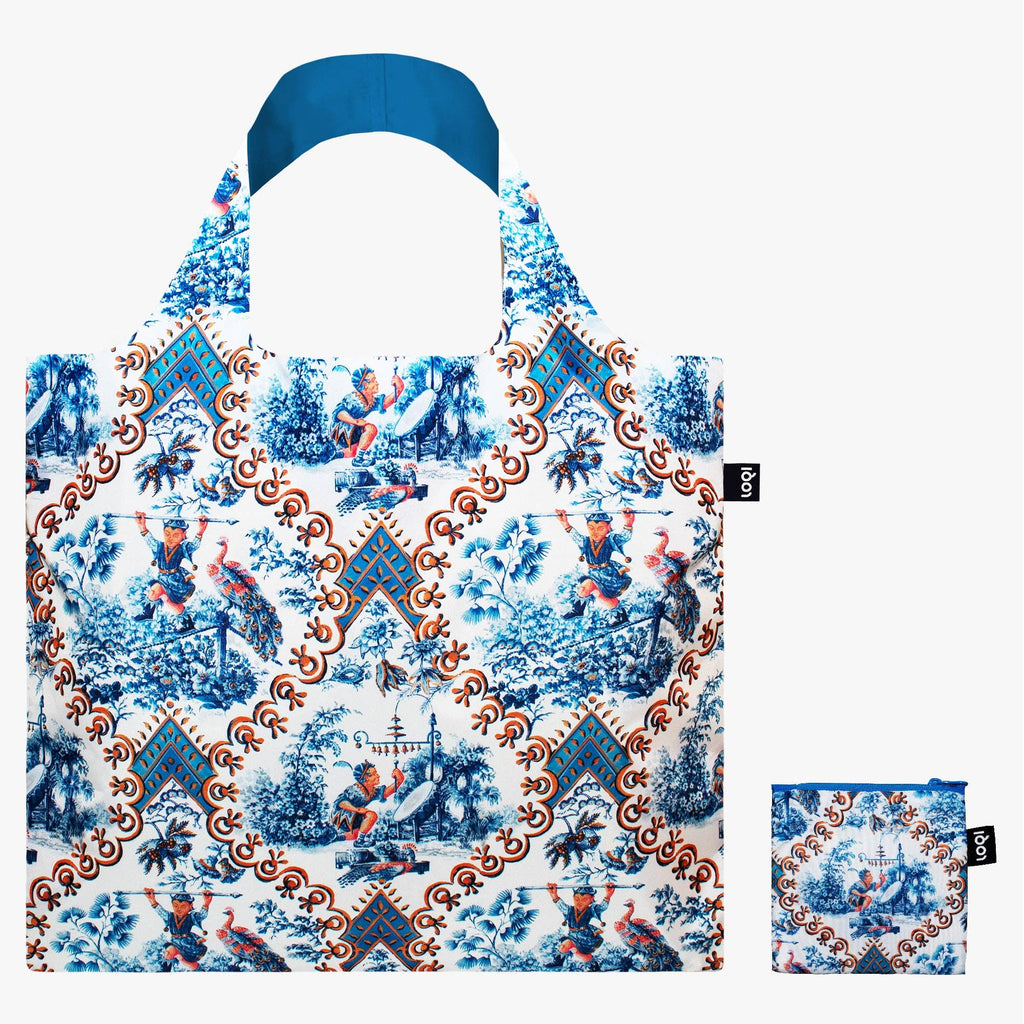 LOQI LLC - DECORATIVE ART Toile de Jouy Juggler Recycled Bag