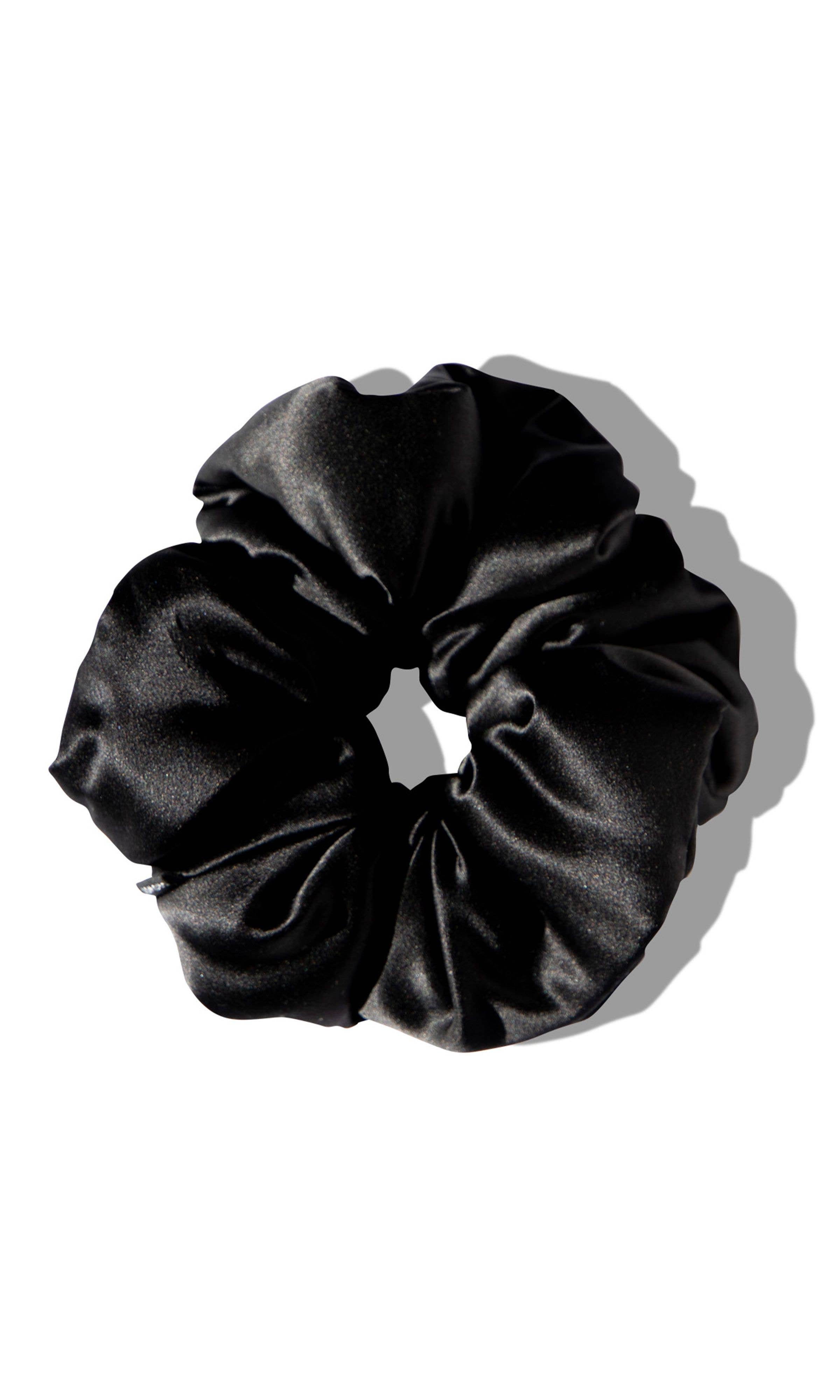 Drowsy Sleep Co. - Black Jade Silk Padded Scrunchie