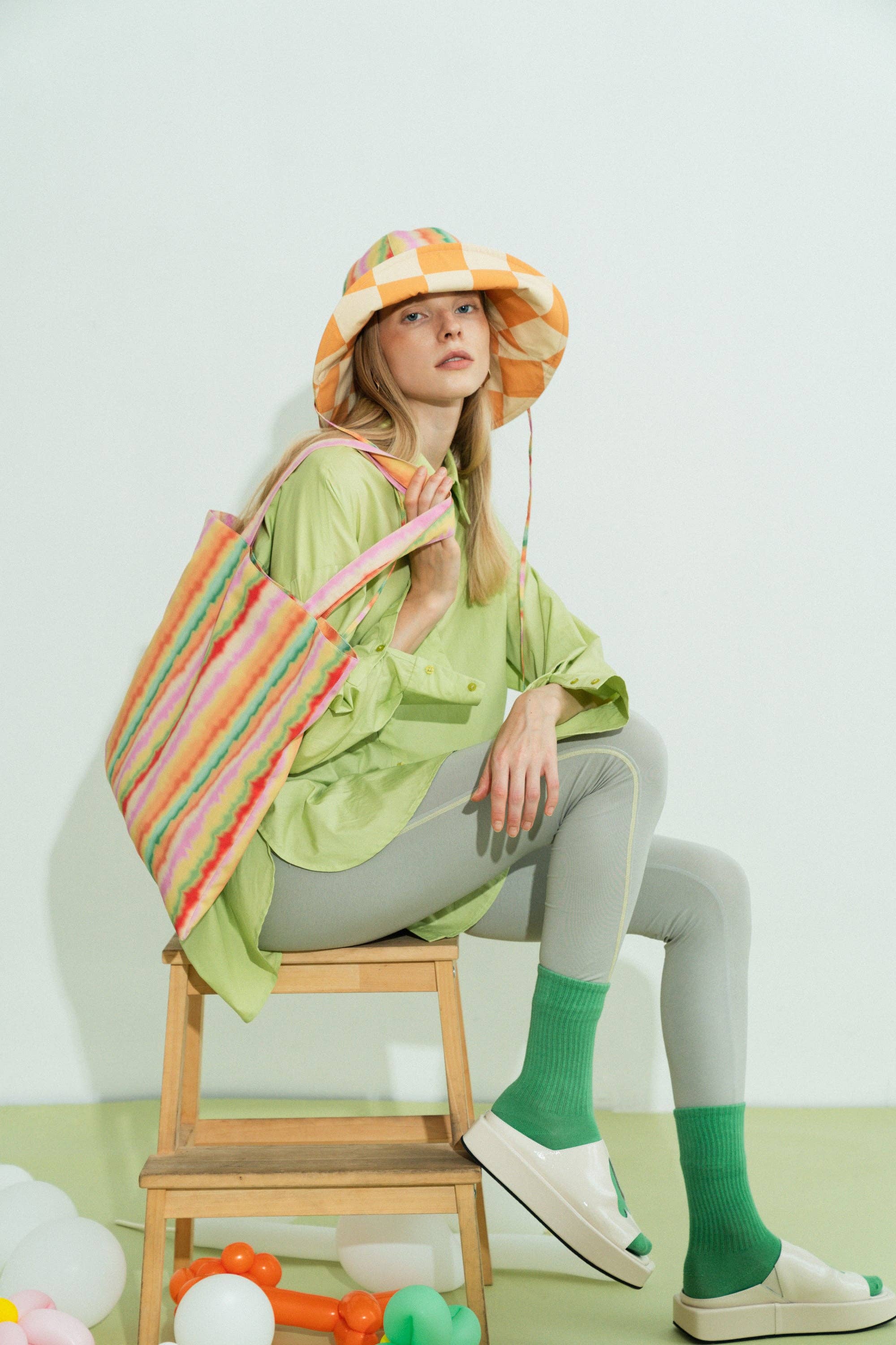 Lost Pattern NYC - "Day Dream" Reversible Sun Hat - Rainbow
