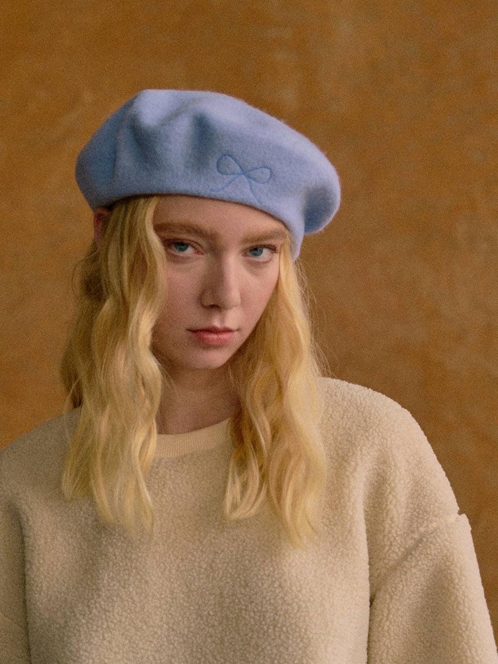 Lost Pattern NYC - "Bon Chic" Wool Beret - Sky Blue