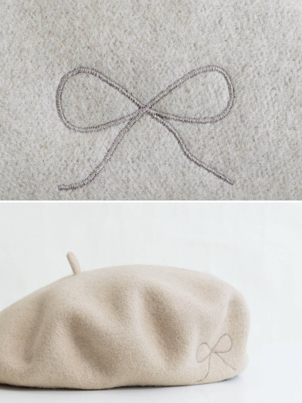 Lost Pattern NYC - "Bon Chic" Wool Beret - Beige