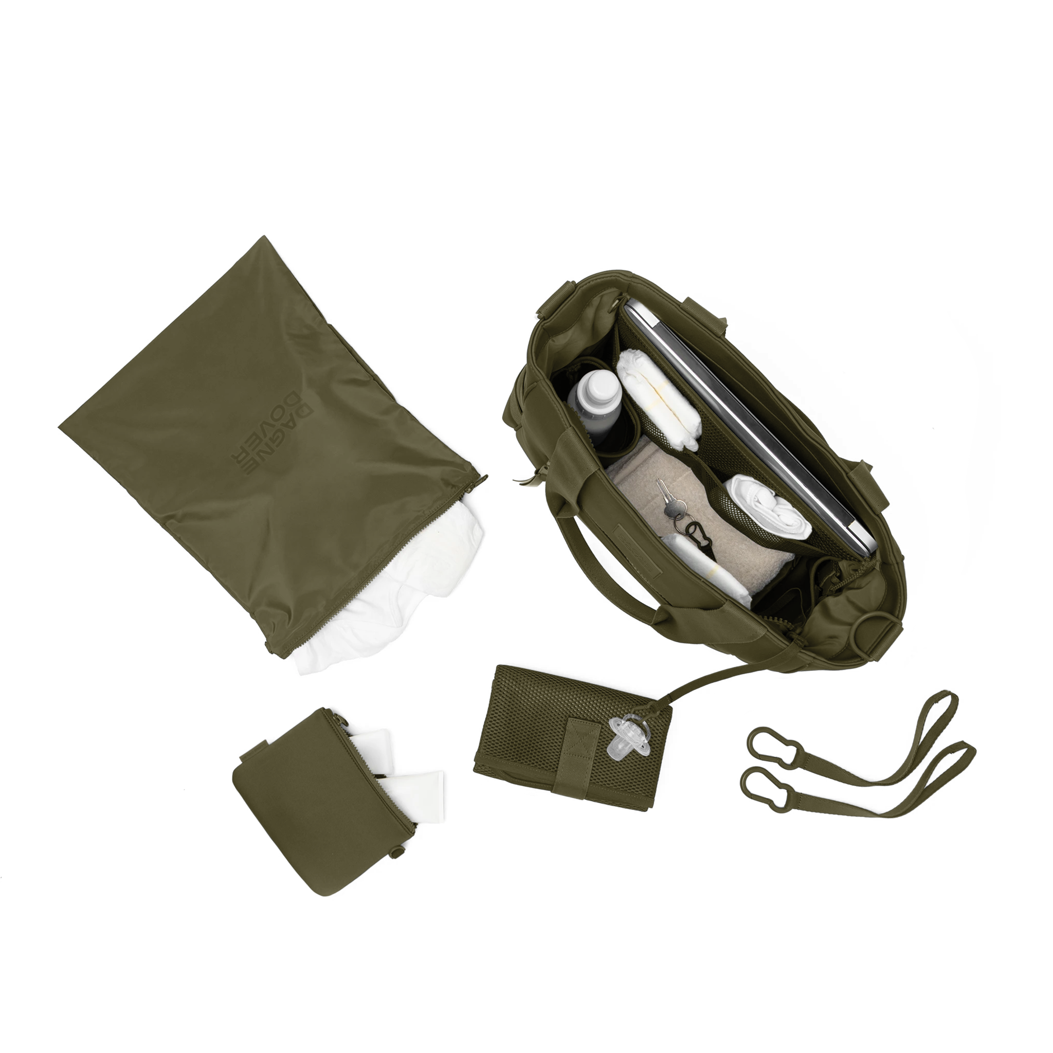 Dagne Dover - Wade Diaper Tote in Dark Moss