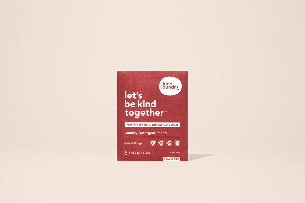 Kind Laundry - Laundry Detergent Sheets Travel Pack - Amber Rouge 6 Loads