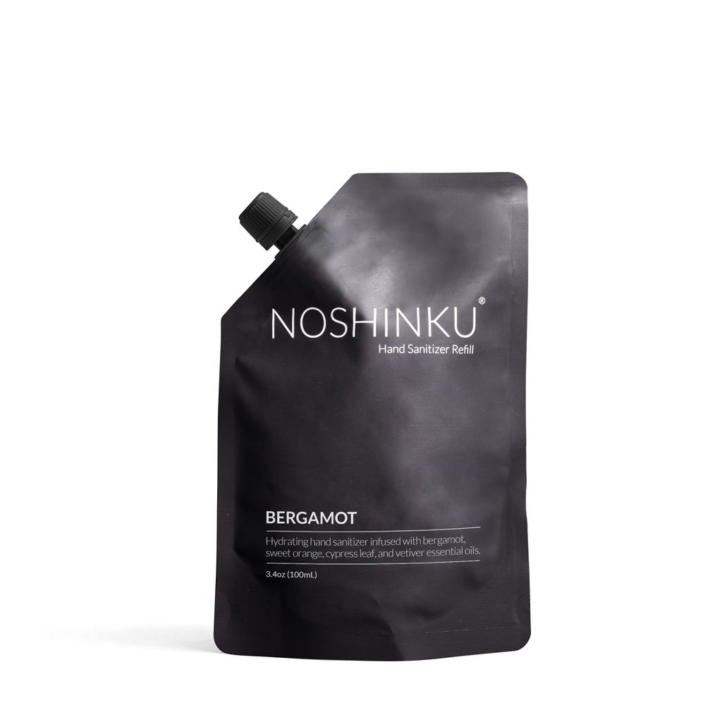 Noshinku - Bergamot - Cypress Nourishing Sanitizer Travel Refill Pouch