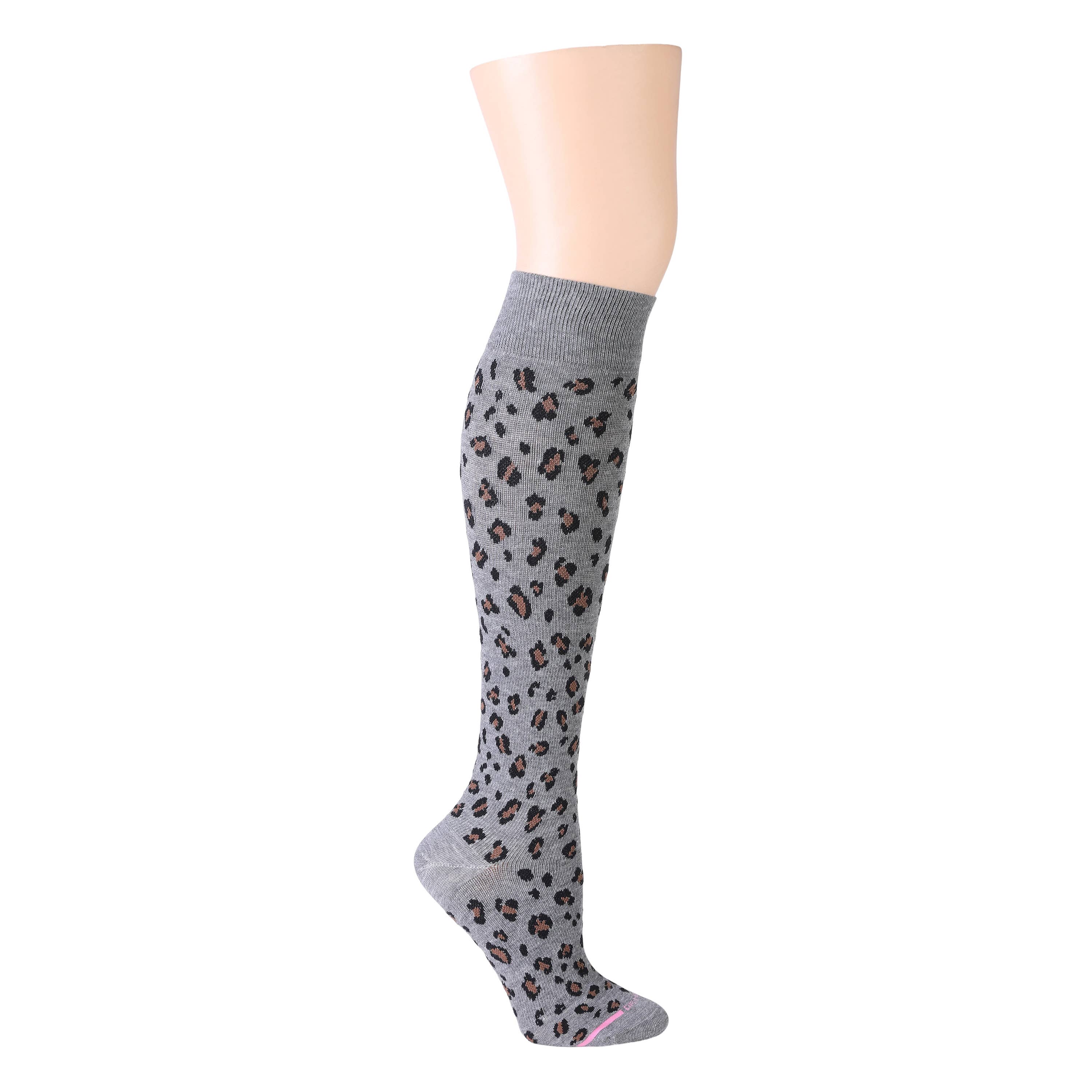 Dr. Motion - LEOPARD PRINT | KNEE-HIGH COMPRESSION SOCKS FOR WOMEN