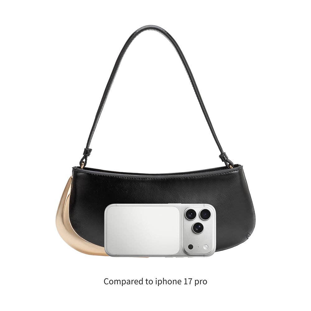 Melie Bianco - Sade Ivory Recycled Vegan Leather Shoulder Bag