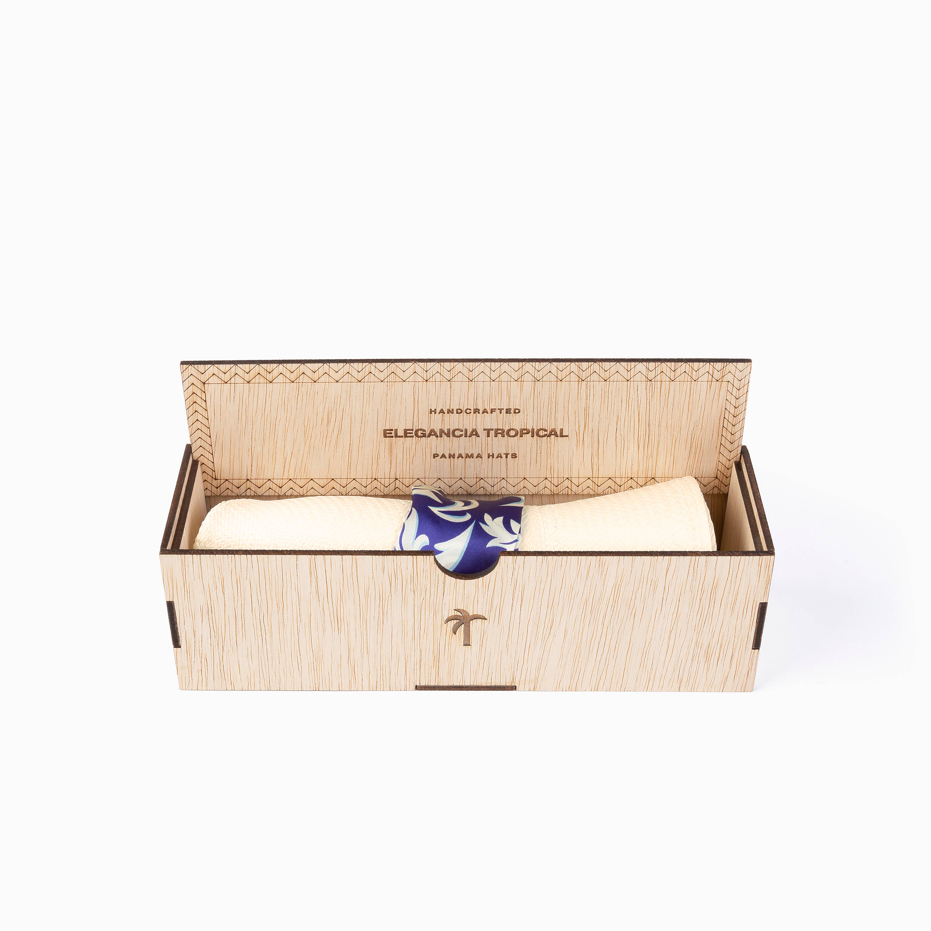 Elegancia Tropical Genuine Panama Hats - Traveler - Packable Panama Hat with Collectable Wooden Box