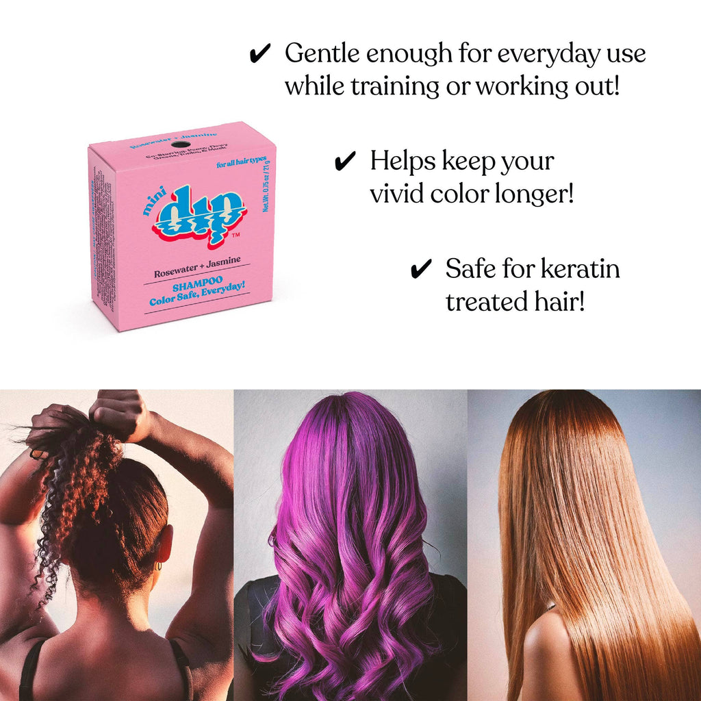 Dip - Mini Dip Shampoo Bar: Color Safe, Everyday - Rosewater & Jasmine