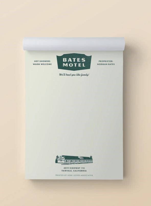 Herb Lester Associates - The Horror Set: Fictional Hotel Notepads