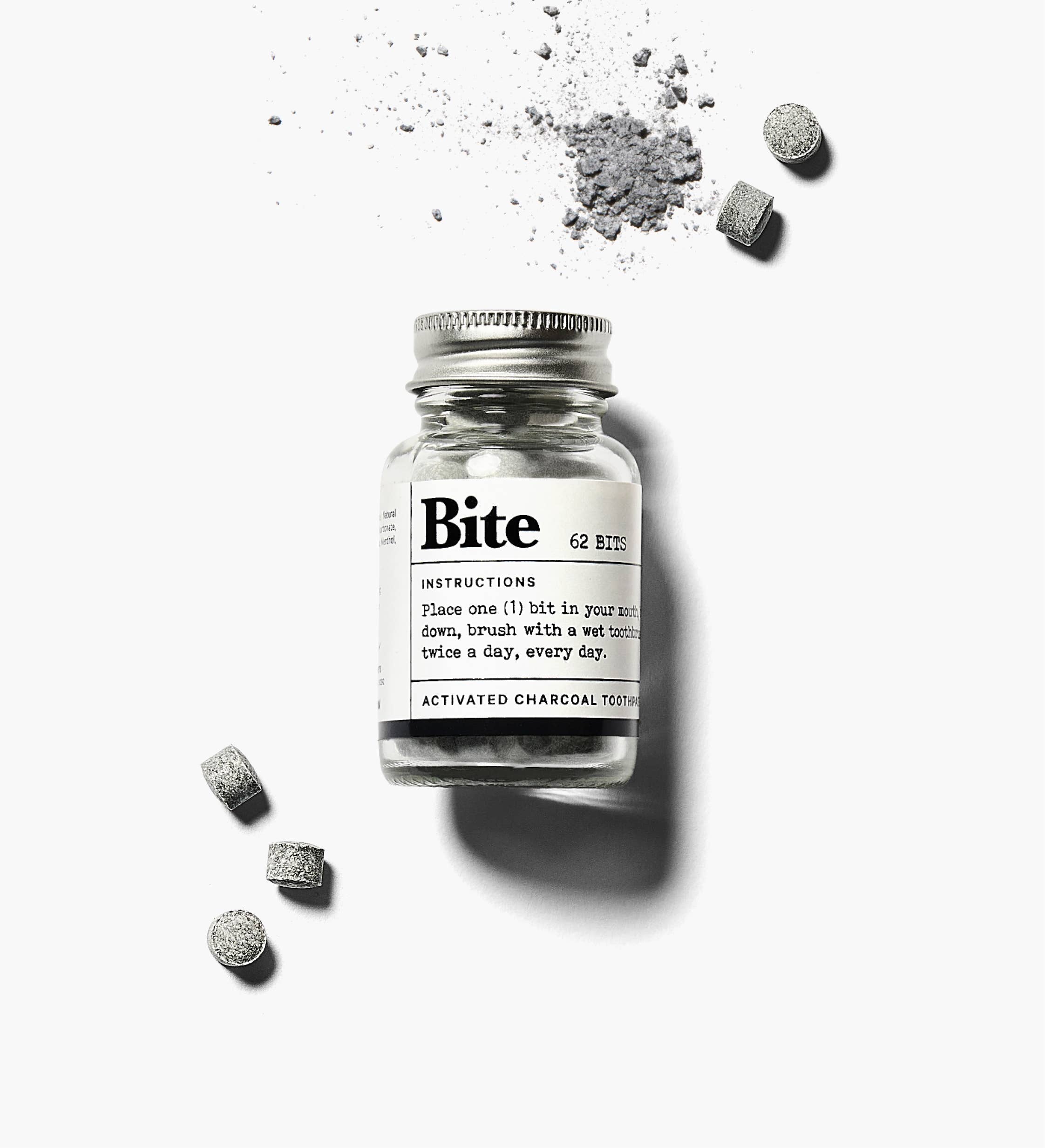BITE - Toothpaste Bits Fluoride-Free - 1oz - Charcoal