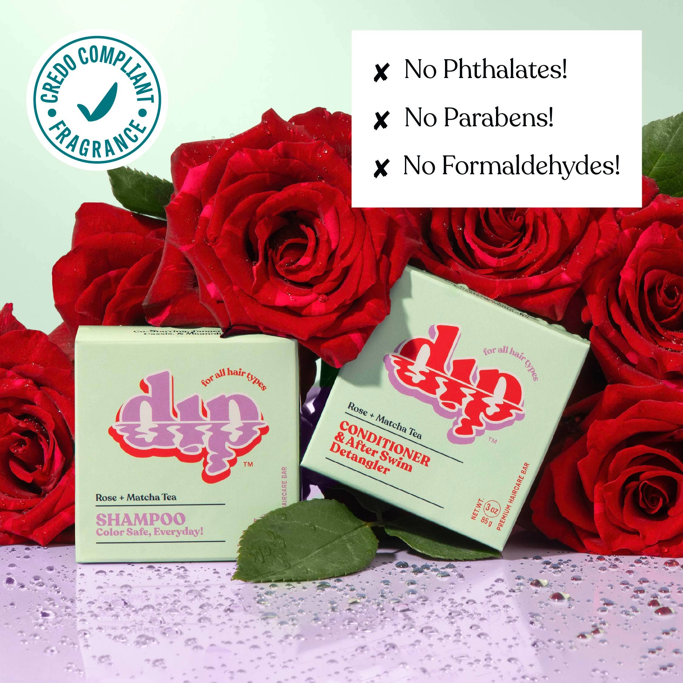 Dip - Dip Shampoo Bar: Color Safe, Everyday - Rose & Matcha Tea