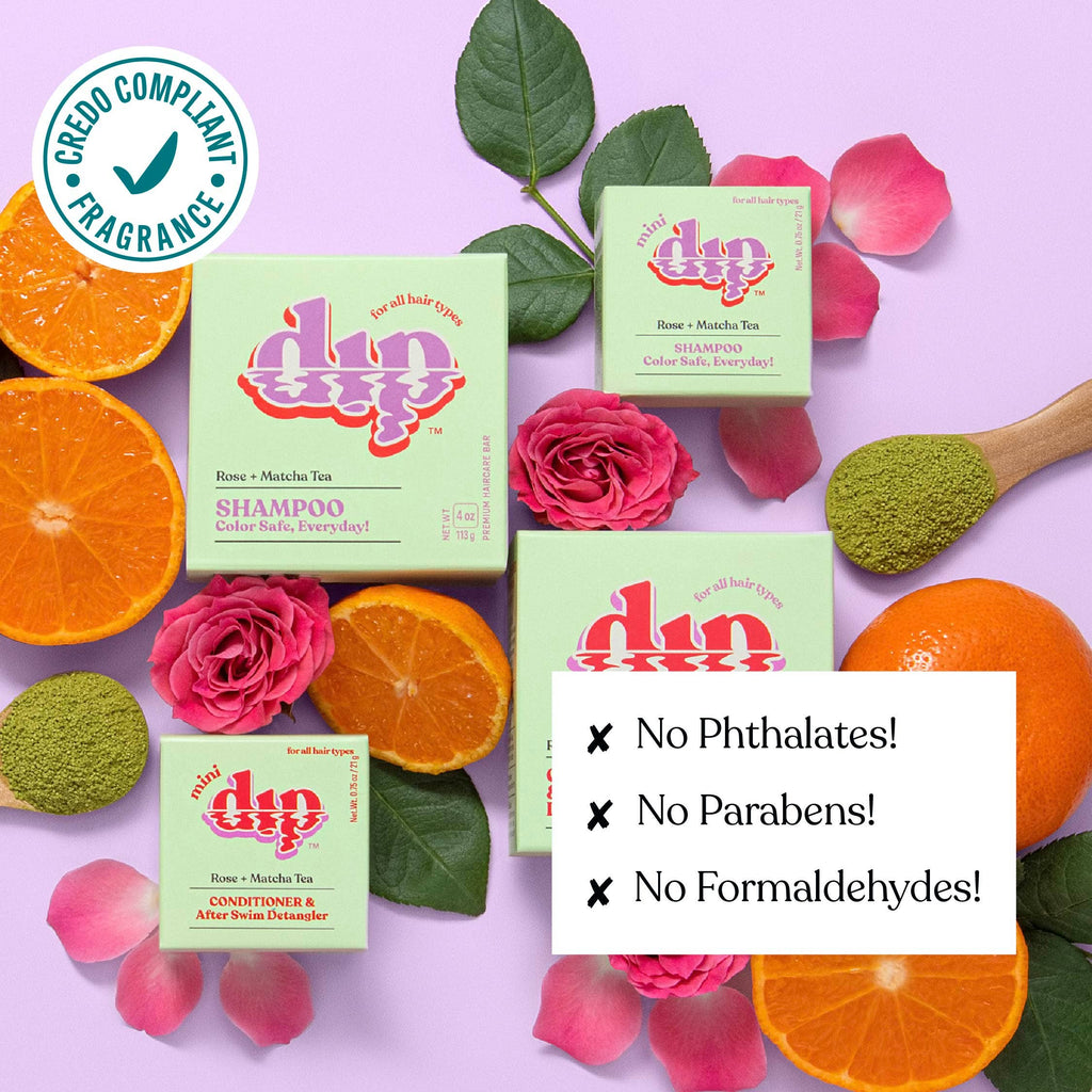 Dip - Mini Dip Shampoo Bar: Color Safe, Everyday - Rose & Matcha Tea
