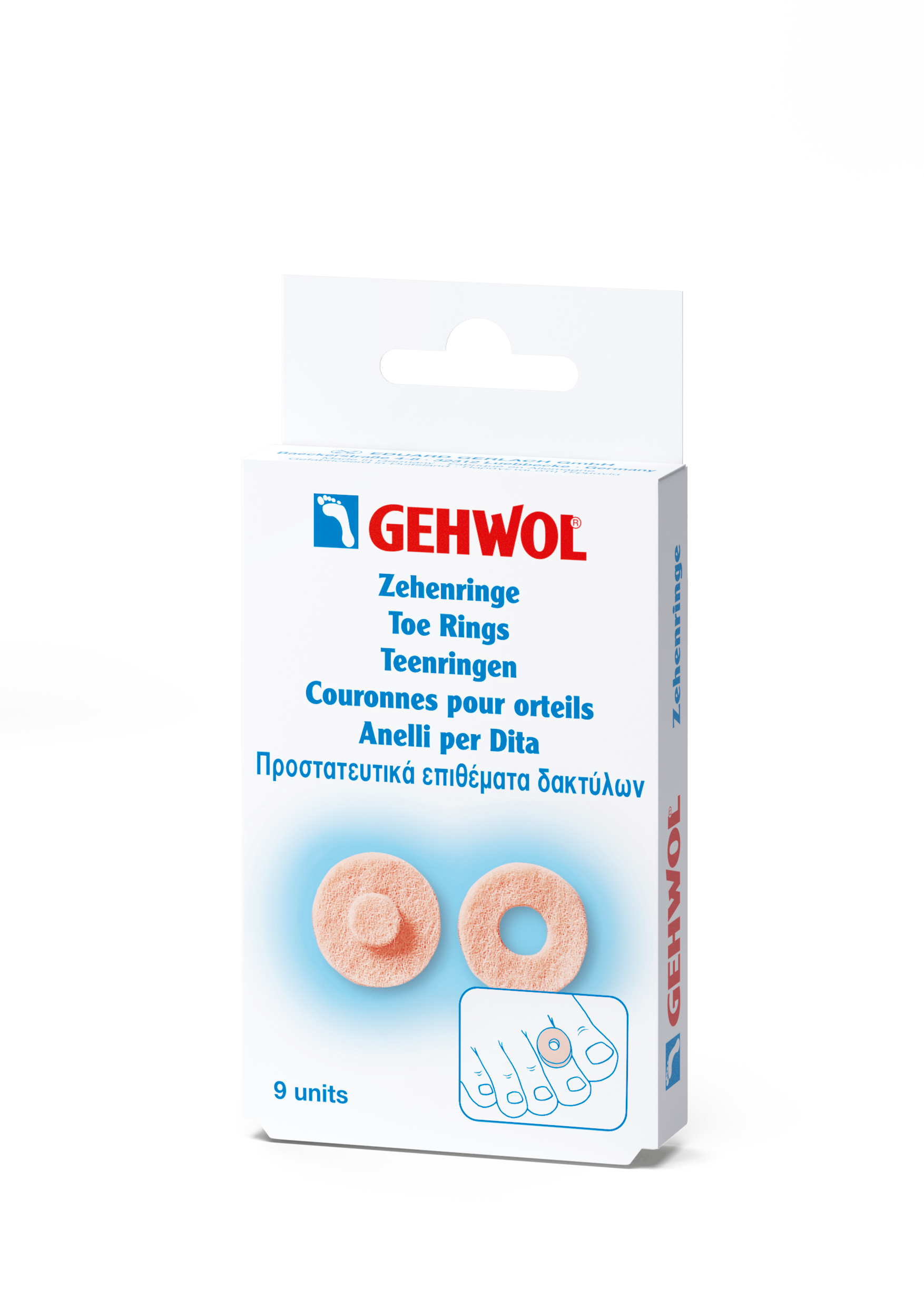 GEHWOL Foot Care - Toe Rings, Oval, 9 Pieces