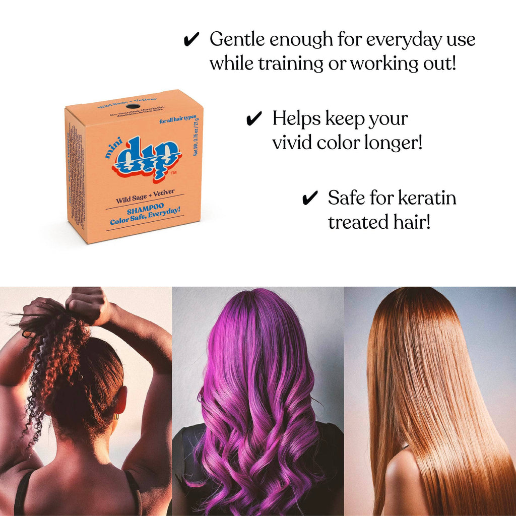 Dip - Mini Dip Shampoo Bar: Color Safe, Everyday - Wild Sage & Vetiver
