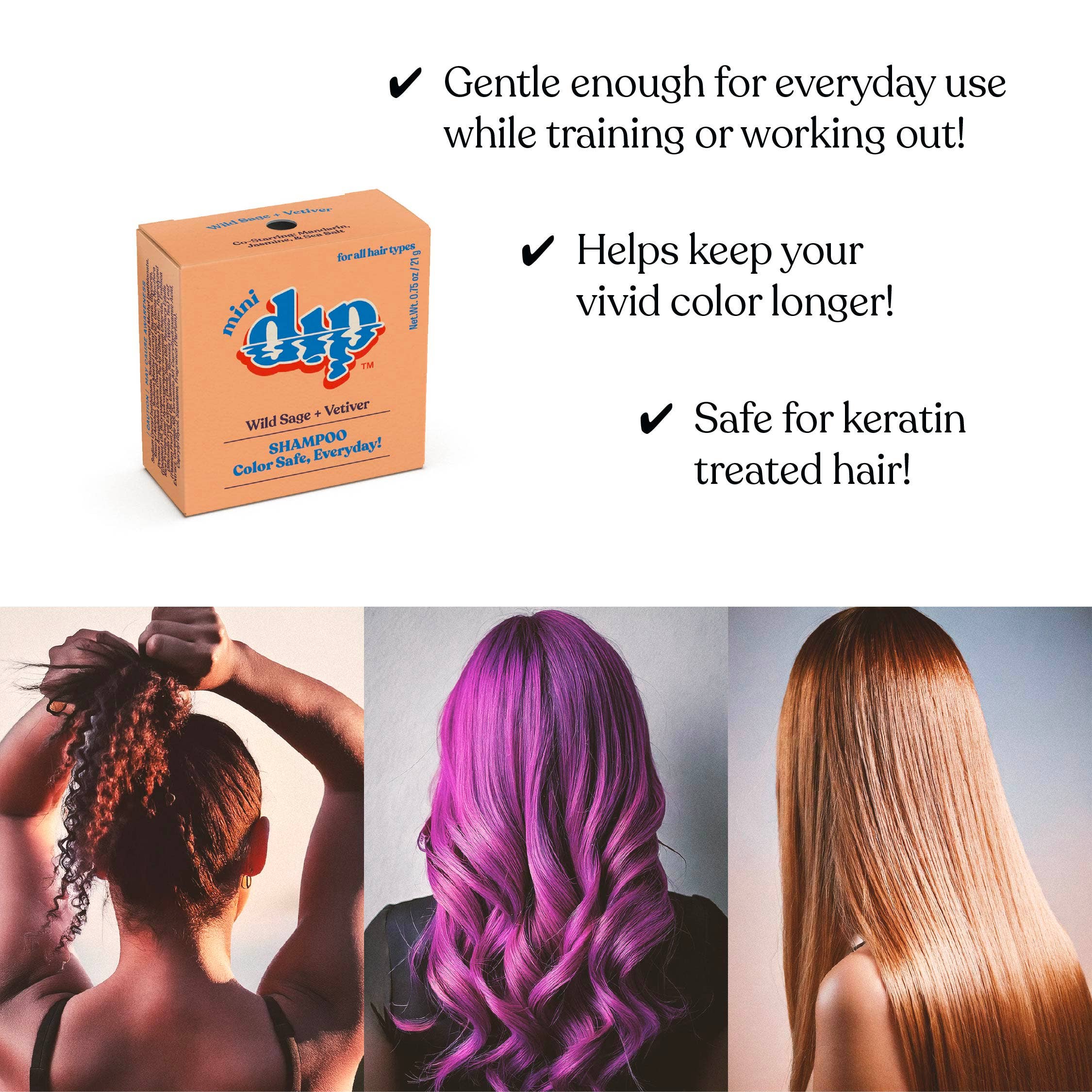 Dip - Mini Dip Shampoo Bar: Color Safe, Everyday - Wild Sage & Vetiver
