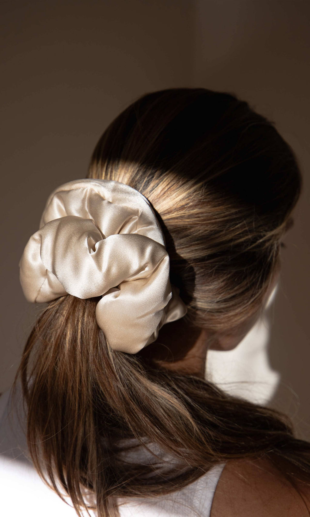 Drowsy Sleep Co. - Dusty Gold Silk Padded Scrunchie