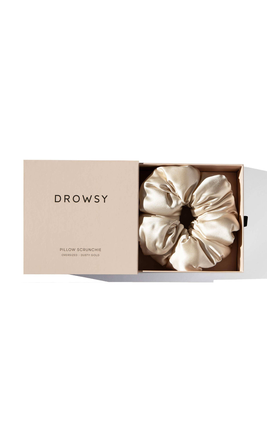 Drowsy Sleep Co. - Dusty Gold Silk Padded Scrunchie