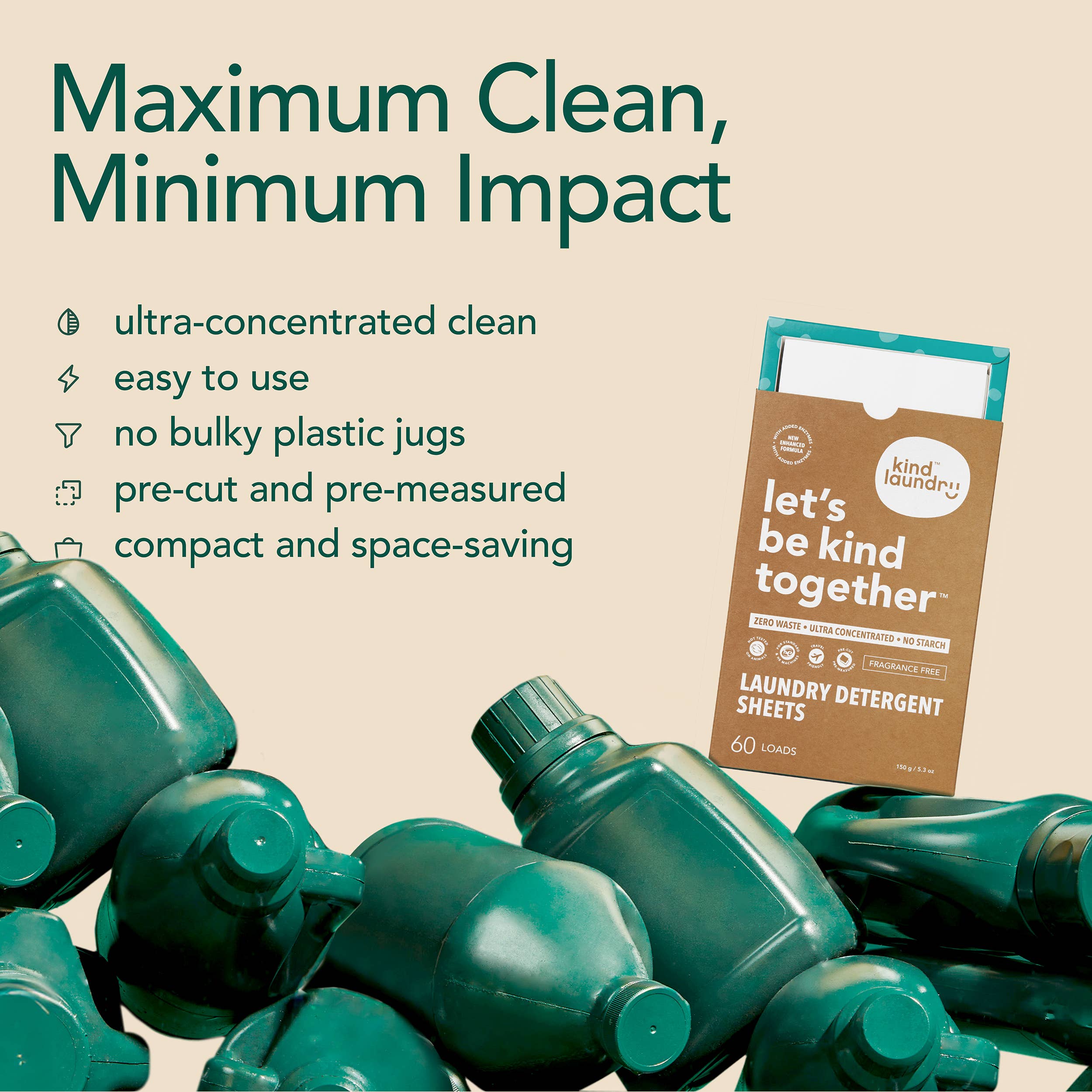 Kind Laundry - Laundry Detergent Sheets Travel Pack - Wood Haven 6 Loads