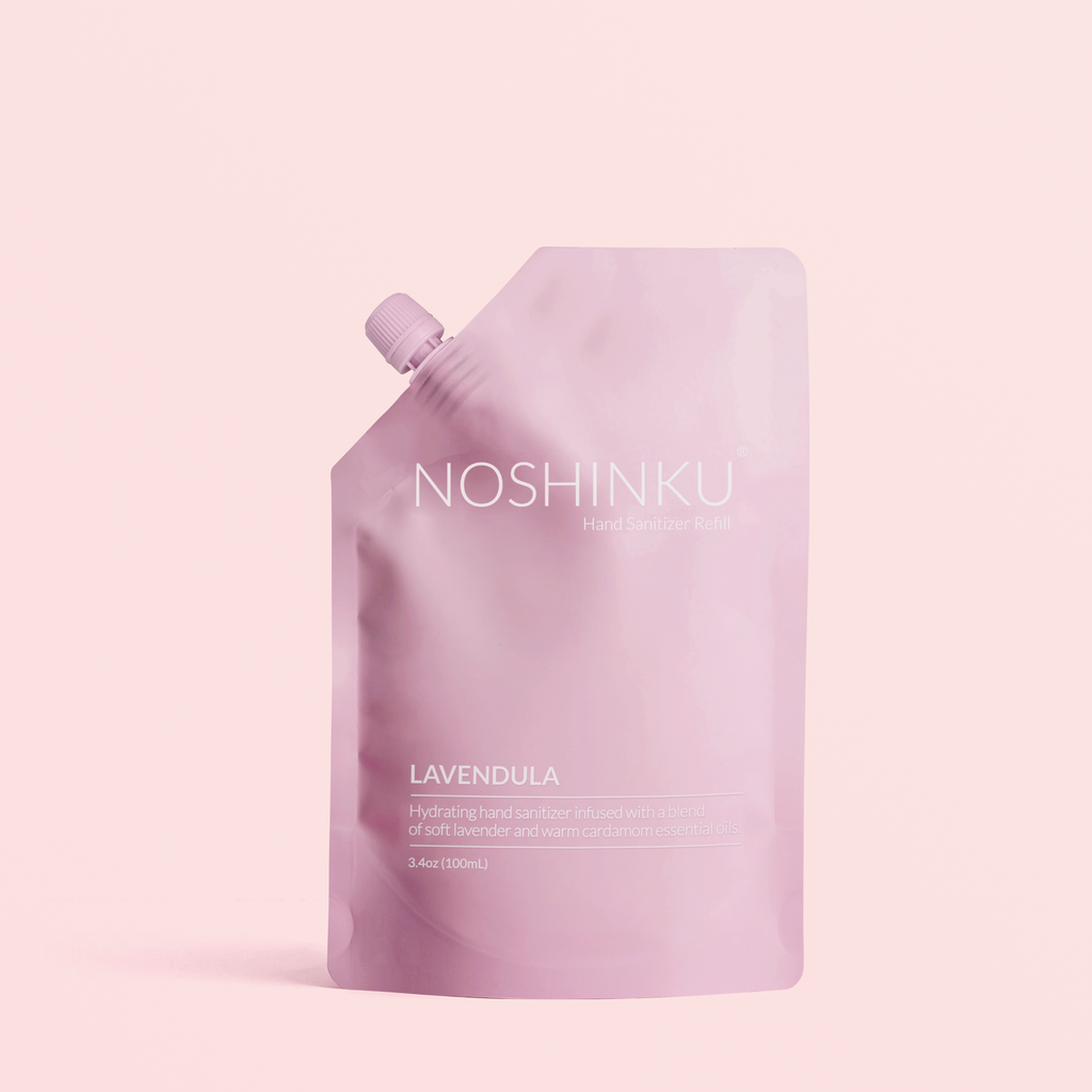 Noshinku - Lavender Nourishing Hand Sanitizer Mini Travel Refill Pouch