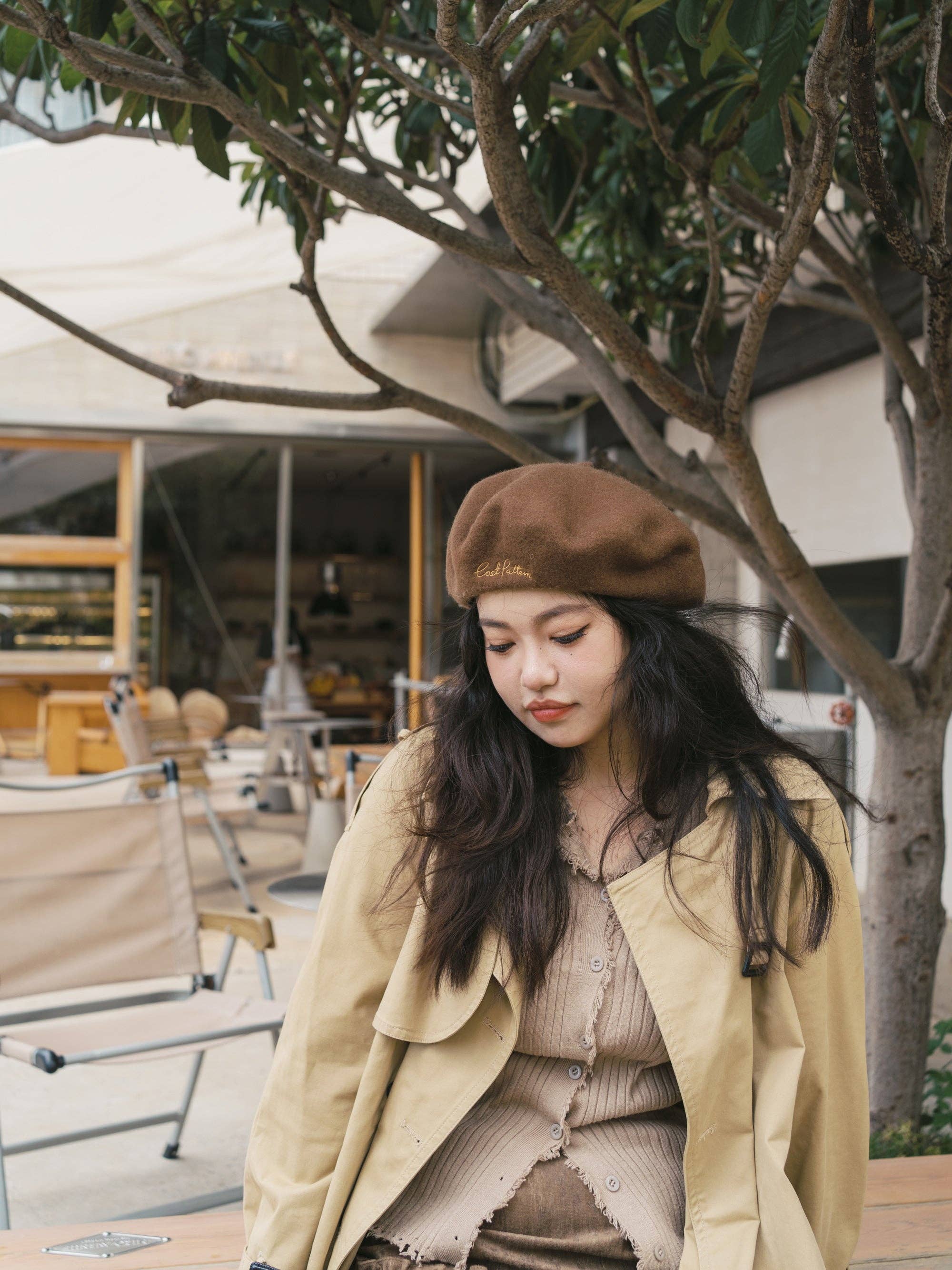 Lost Pattern NYC - "Bon Chic" Wool Beret - Chestnut