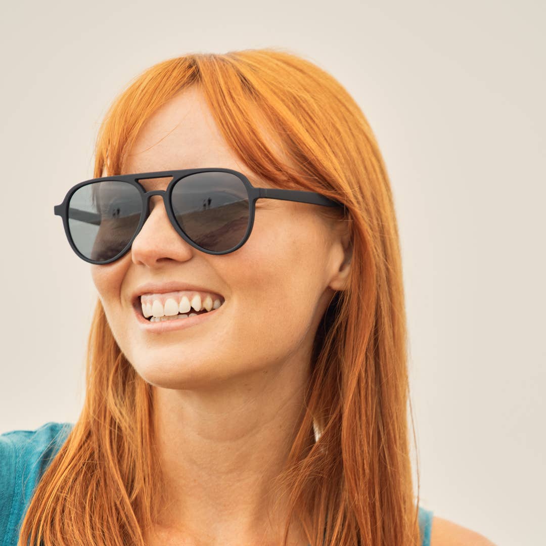 Blue Planet Eco-Eyewear - BP10323 - Dunes - Soft Onyx / Smoke Polarized Lenses