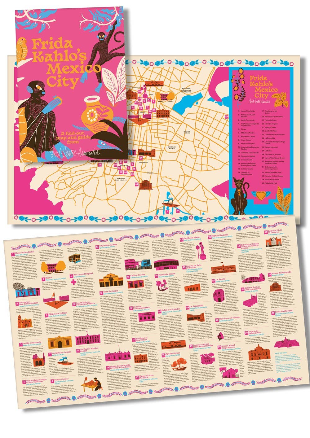Herb Lester Associates - Frida Kahlo's Mexico City - Cultural Map