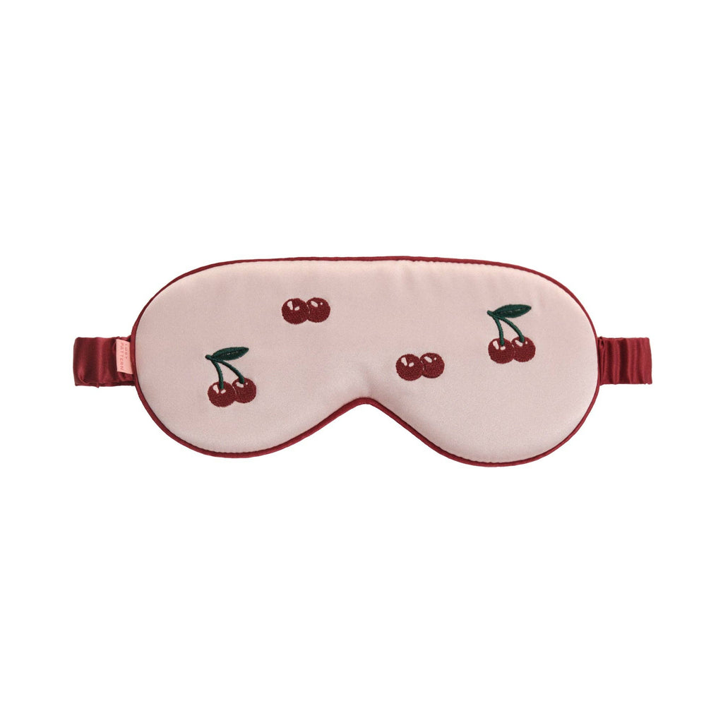 Lost Pattern NYC - "Lost Cherries" Silk Sleep Eye Mask