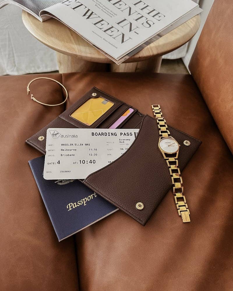 Louenhide - Venice Passport Holder - Chocolate