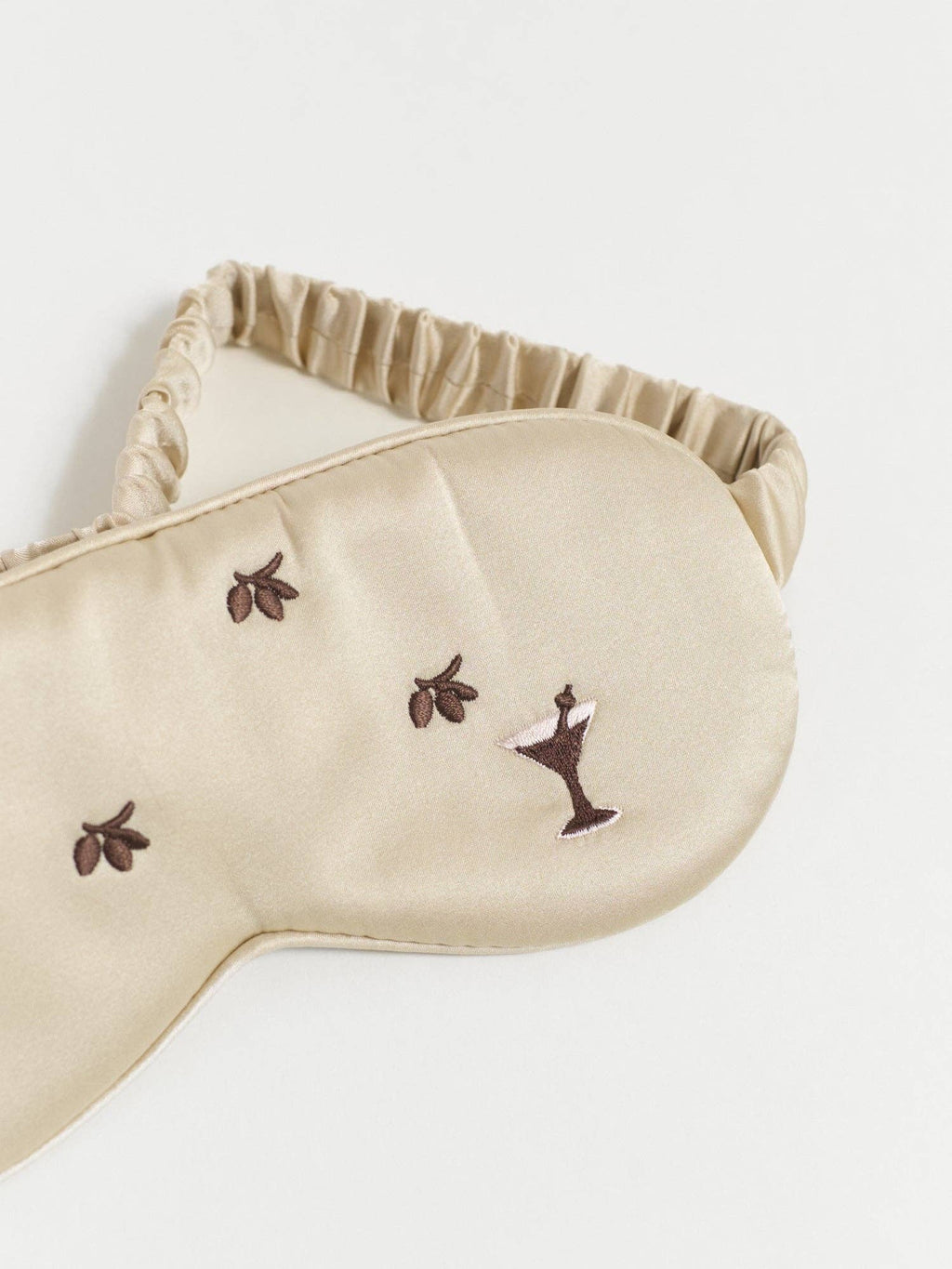 Lost Pattern NYC - "Martini" Silk Sleep Eye Mask - Champagne