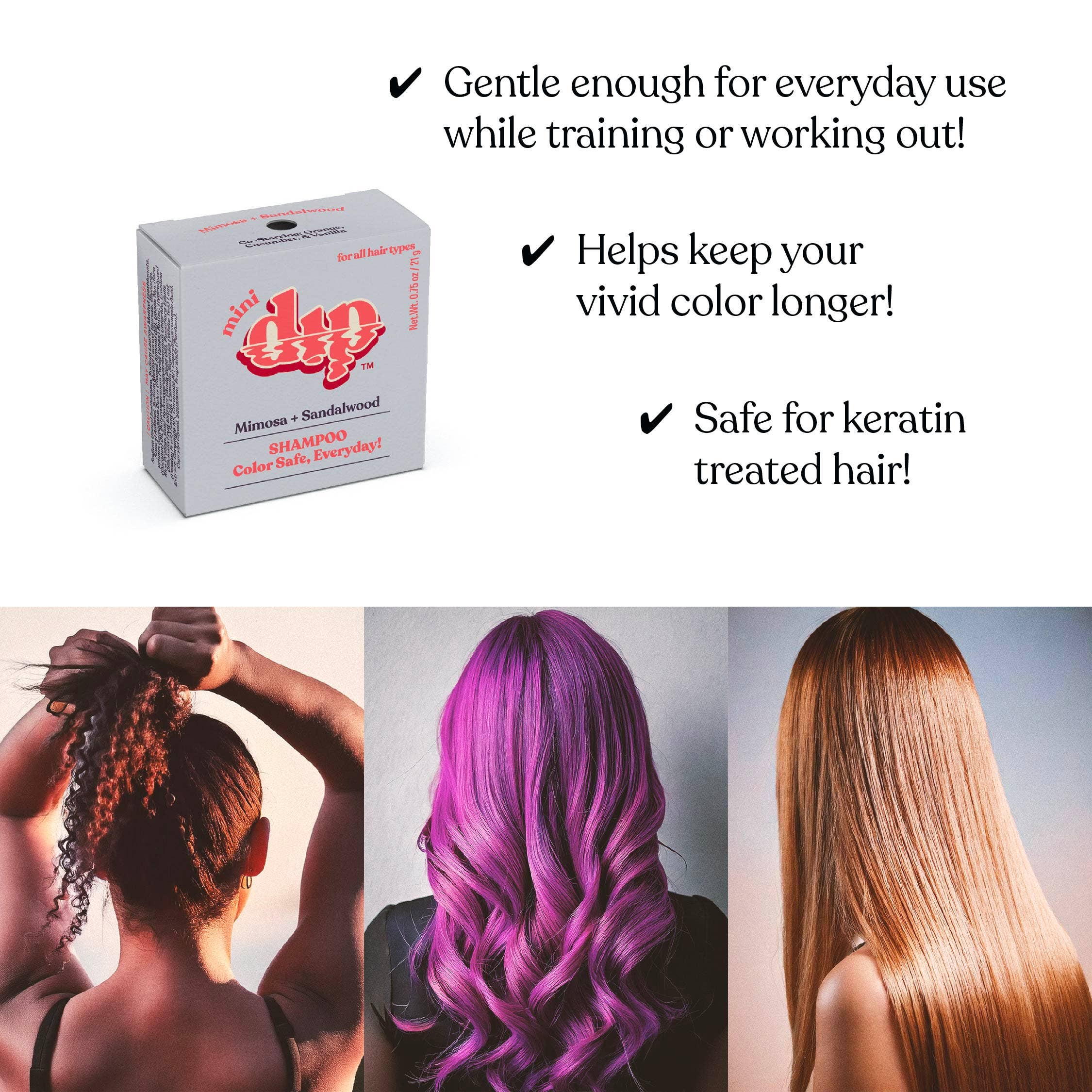 Dip - Mini Dip Shampoo Bar: Color Safe, Everyday - Mimosa & Sandalwood