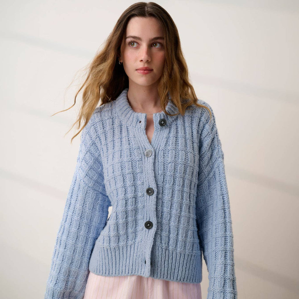 LUNYA - Cloud Cotton Basket Stitch Cardigan