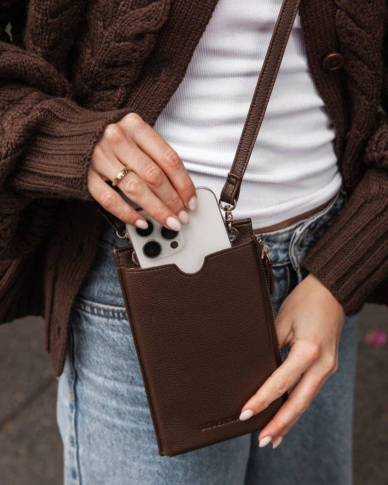 Louenhide - Suki RFID Phone Bag - Chocolate