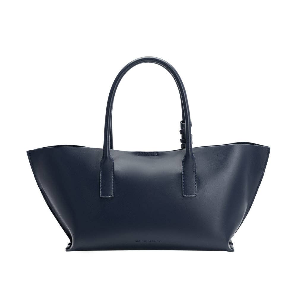 Melie Bianco - Astrid Navy Premium Vegan Leather Tote Bag
