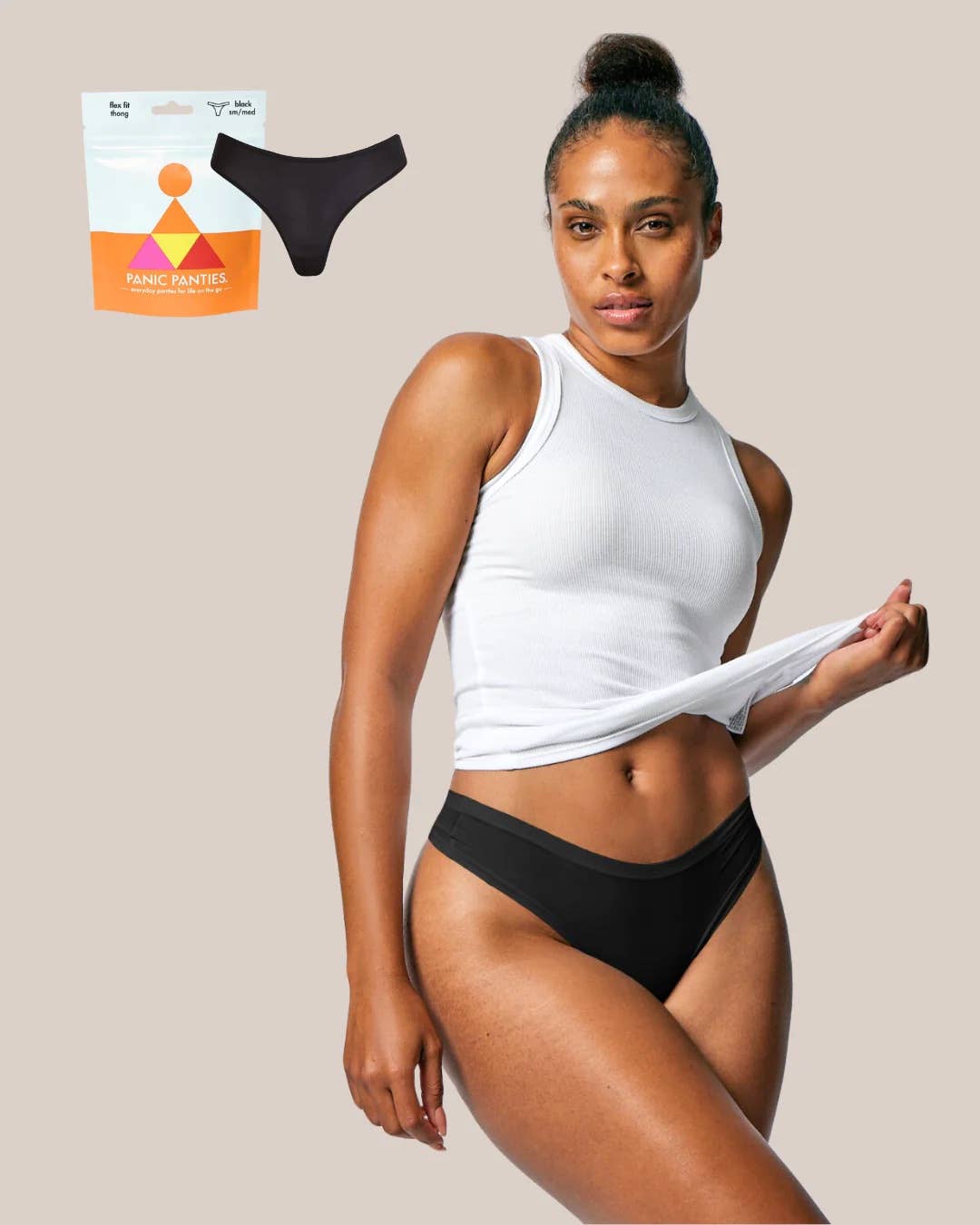 Panic Panties - Flex Fit Thong - Black