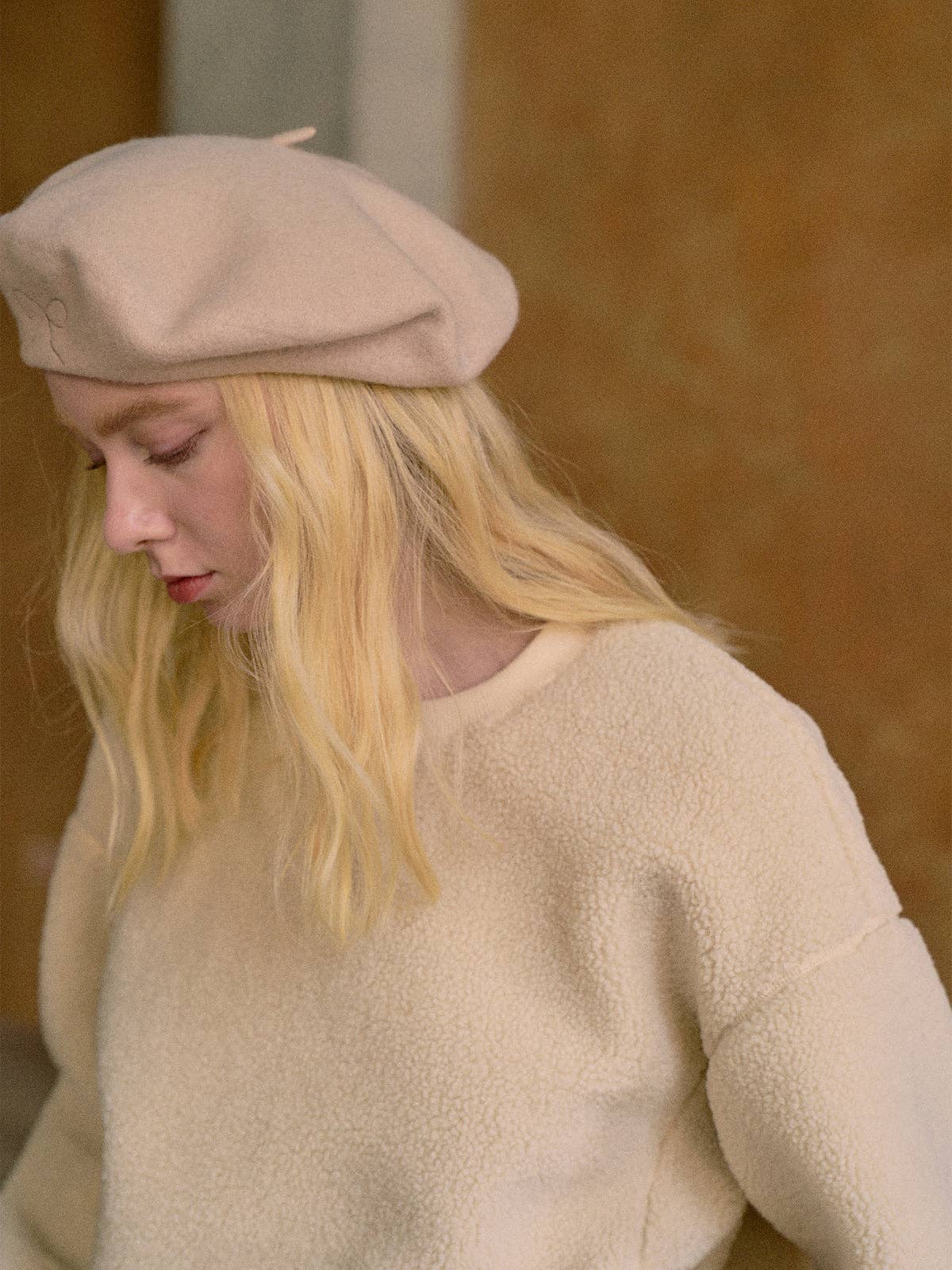 Lost Pattern NYC - "Bon Chic" Wool Beret - Beige