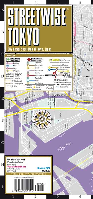 Simon & Schuster - Streetwise Tokyo Map - Laminated City Center Street Map of Tokyo, Japan by Michelin