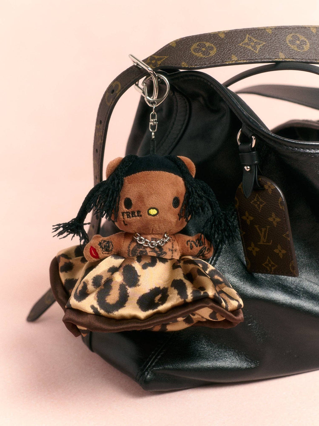 Lost Pattern NYC - "Spot Chic" Oversized Silk Scrunchie - Classic Leopard