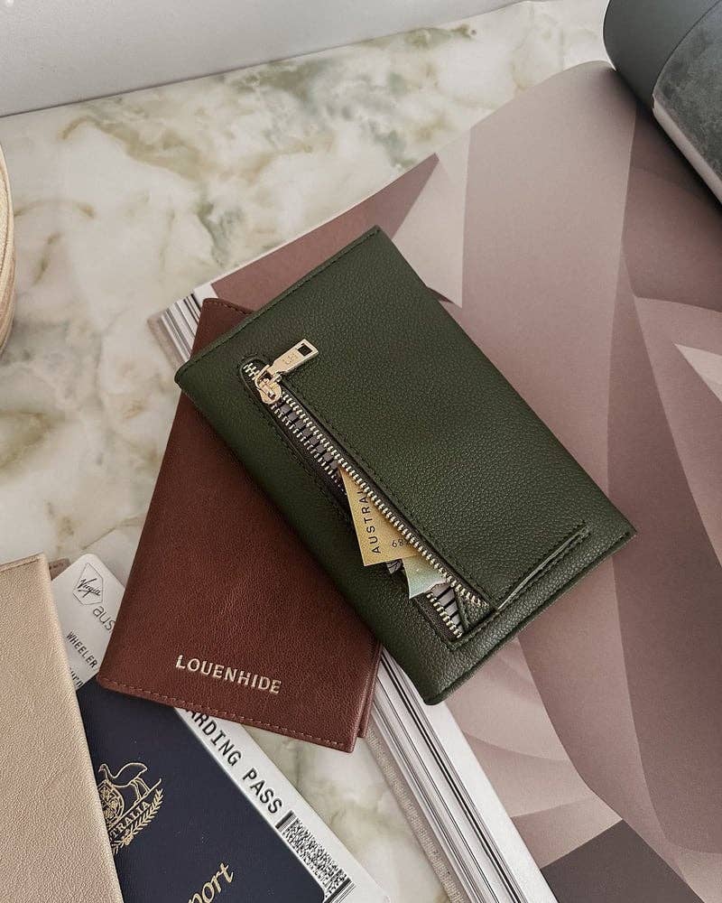 Louenhide - Venice Passport Holder - Olive