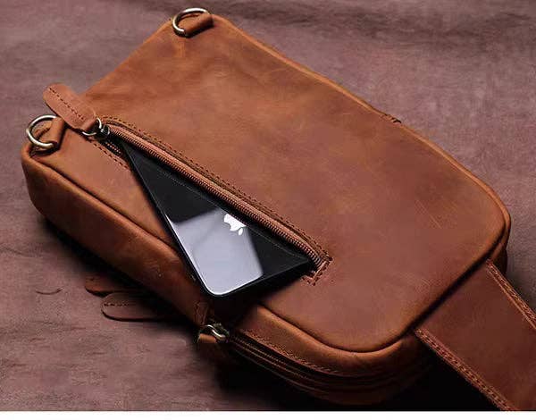 Steel Horse Leather - Erling Leather Sling Bag | Crossbody Leather Pack