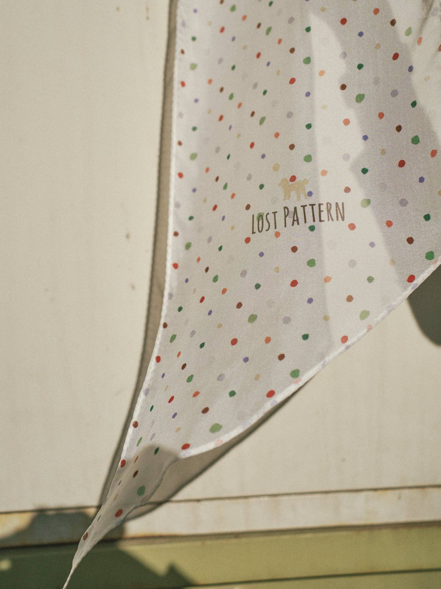 Lost Pattern NYC - "Petal Veil" Silk Chiffon Neck Scarf - Rainbow Gummies