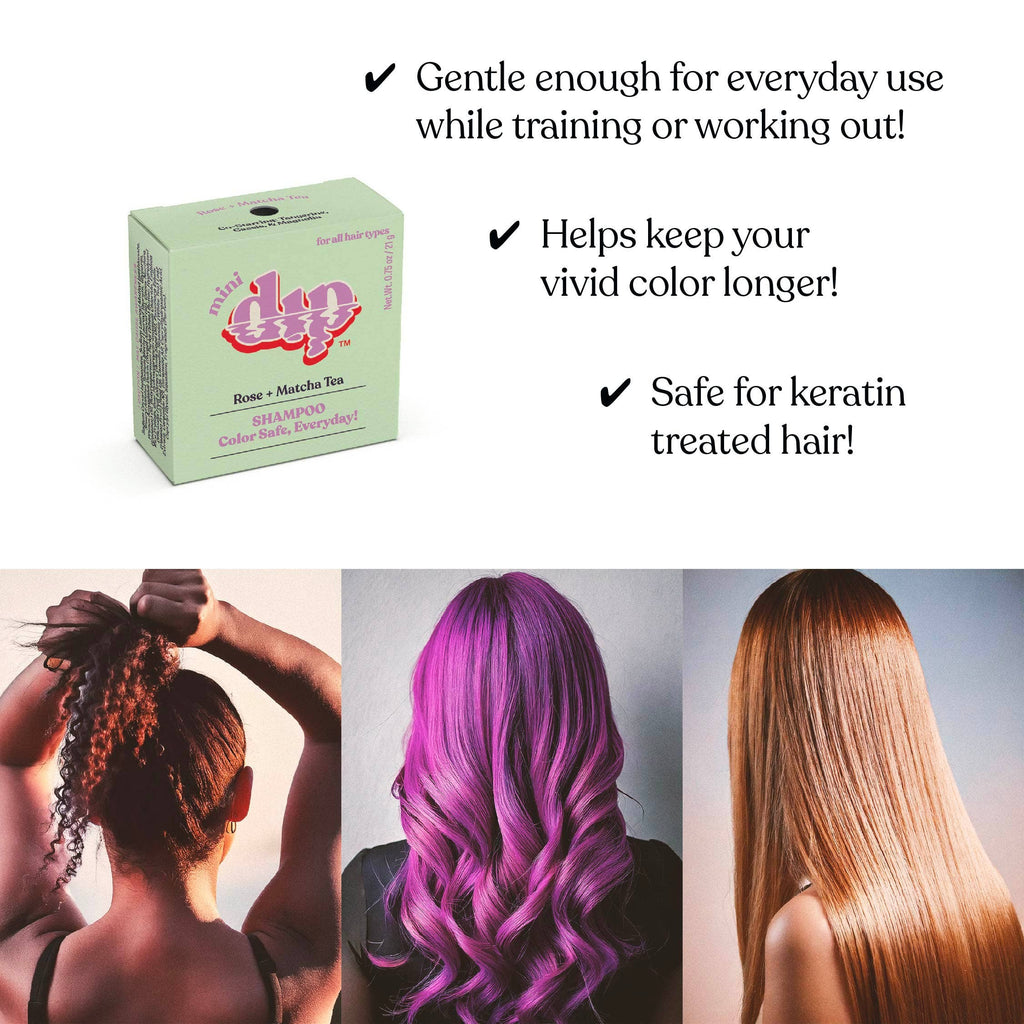 Dip - Mini Dip Shampoo Bar: Color Safe, Everyday - Rose & Matcha Tea